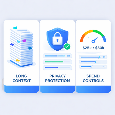 Enterprise AI Grows Up: Bigger Context, New Leak Risks, and Spend Guardrails